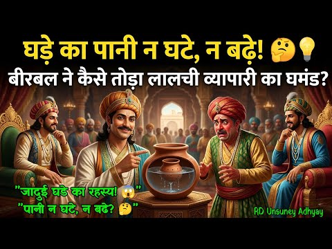 घडे का पानी न घटे, न बढे! 🤔😱🤔  बीरबल की सबसे बडी चुनौती | Akbar Birbal Stories | RD Unsuney Adhyay