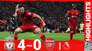 Highlights: Liverpool 4-0 Arsenal  Mane Jota Salah