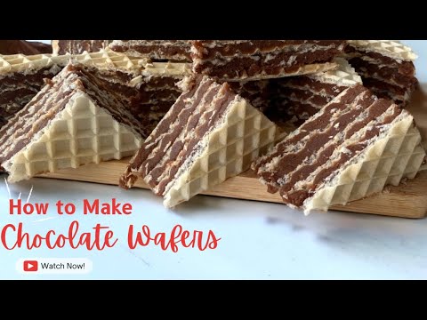How to Make Chocolate Wafers - No Bake - Oblatne