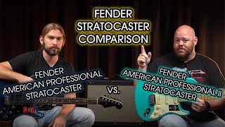 Video thumbnail for Fender American Professional II vs. American Professional Stratocaster Comparison by Alamo Music Center