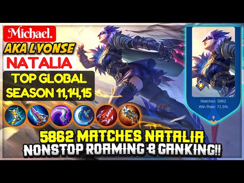 5862 Matches Natalia, NonStop Roaming Ganking!! [ Former Top 1 Global Natalia ] Michael. AKA Lyonse
