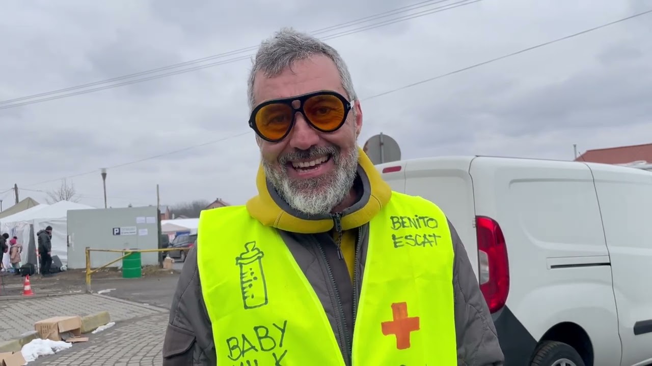 Benito, voluntario español en centro de refugiados en la frontera entre Polonia y Ucrania