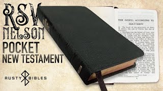 The Perfect Pocket RSV New Testament And Psalms By Thomas Nelson, Single Column Reader With Art Gilt