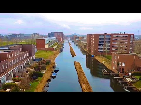 Amazing drone shot in Amsterdam ,IJburg