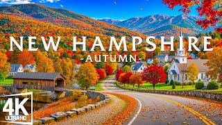 Autumn in New Hampshire 4K 🍁 White Mountains, Scenic Byways, Golden Forests glowing in Fall Light