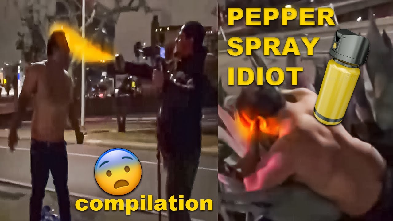 Pepper spray idiots compilation. Road rage