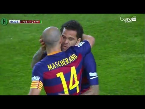 Daniel Alves wonderful goal in the Villanovense 2-12-2015