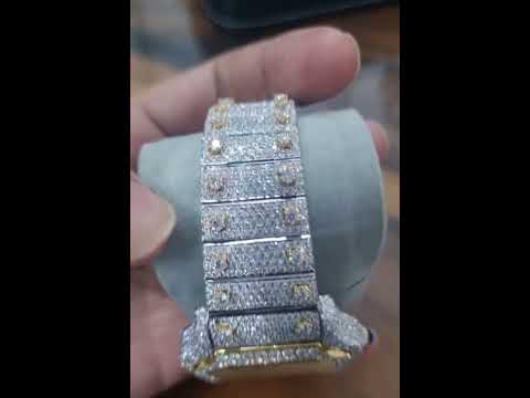 Moissanite Studed Iced Out Watch For Man