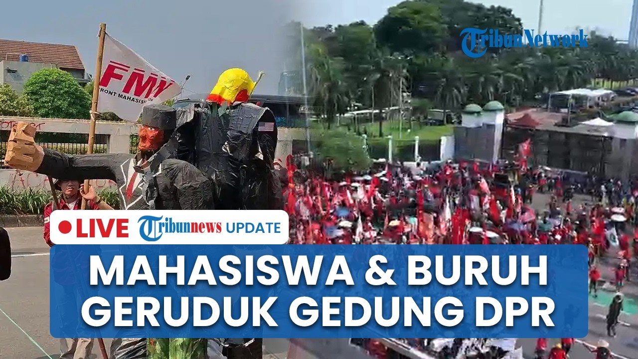 LIVE: Situasi Terkini Aksi Peringatan May Day di DPR, Buruh Tabur Bunga untuk Korban Lakak Kereta