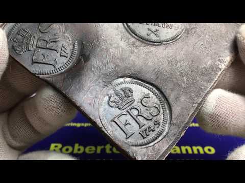 PLÅTMYNT - VÄRLDENS STÖRSTA MYNTSORT - 1/2 Daler SM 1749 - Från Roberto Delzanno Numismatik