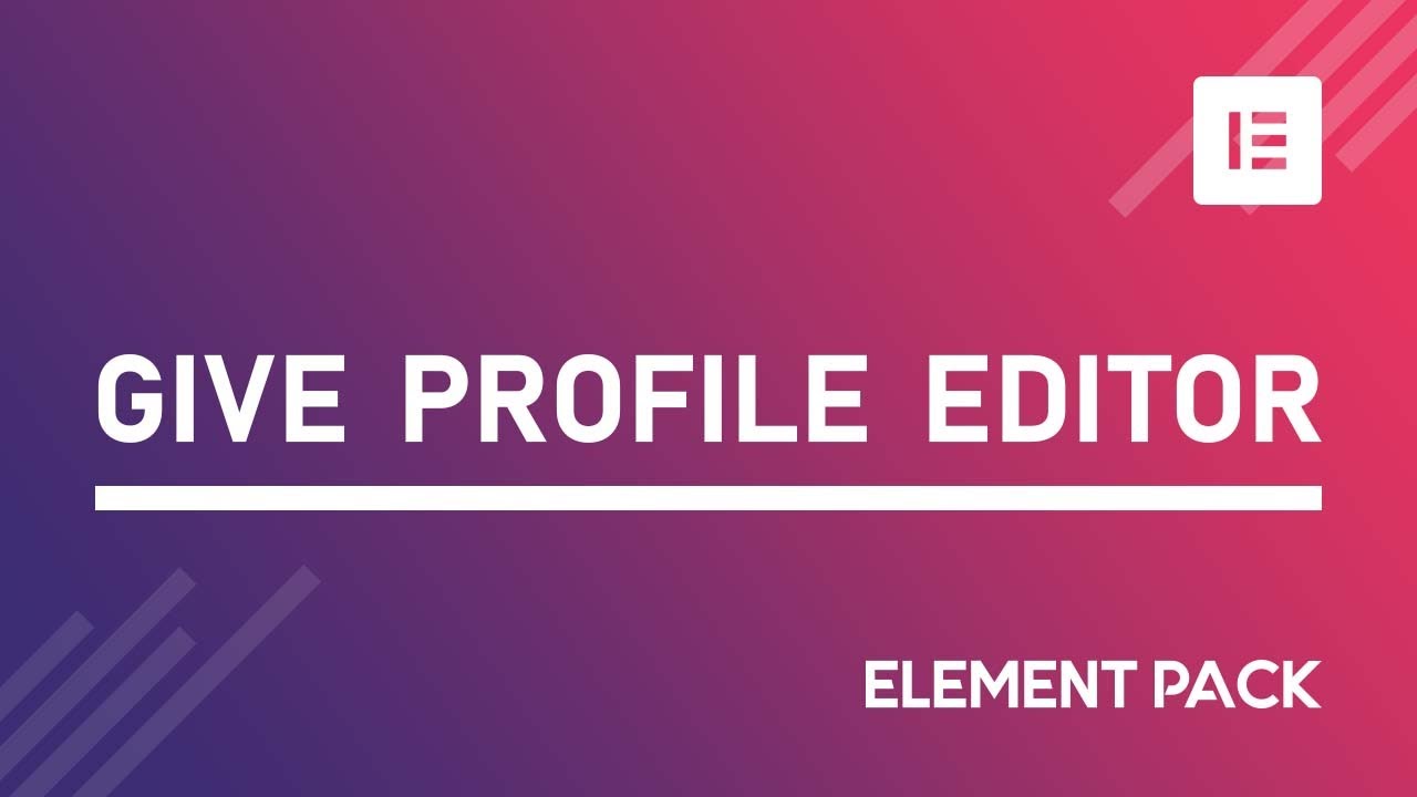Give Profile Editor Video Thumbnail