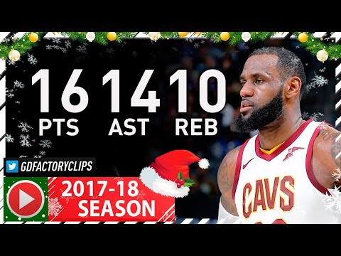 LeBron James Triple-Double Full Highlights vs Kings (2017.12.27) - 16 Pts, 14 Ast, 10 Reb