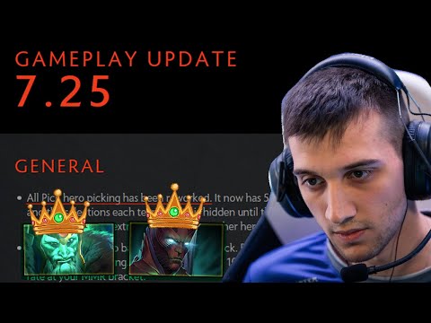 Dota 2: Arteezy - Patch 7.25 New Pick Phase | Trying Out Buffed Heroes