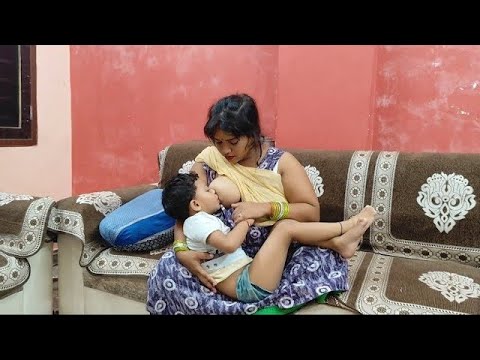 Babu dudh Peene ke liye bahut Jid kar raha tha, abhi dudh pi ke so raha hai babu......