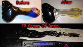 HOW TO FULLY CLEAN A GLASS PIPE 23GRAMS