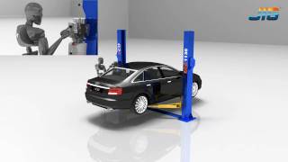 preview picture of video 'Eco1130 two post economic car service lift'