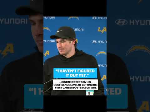 Justin Herbert after falling to 0-3 in the postseason