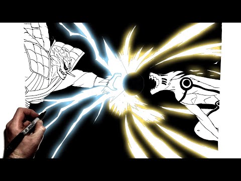 How To Draw Susanoo vs Kurama | Step By Step | Naruto