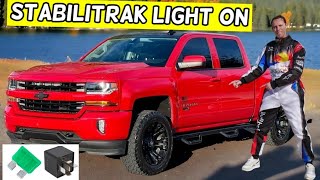 CHEVROLET SILVERADO WHY STABILITRAK LIGHT ON 2014 2015 2016 2017 2018 2019