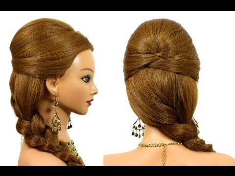 Recogido con trenza holandesa para graduación