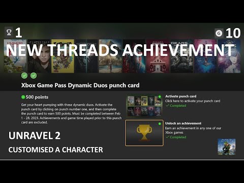 Xbox Game Pass Dynamic Duos punch card
