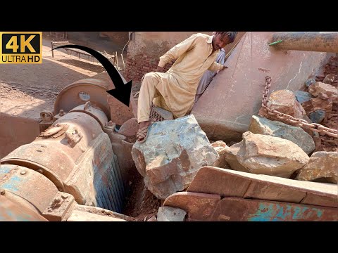 Big Rock Jaw Crusher Machine in Action | Powerful Stone Crushing ASMR Sounds
