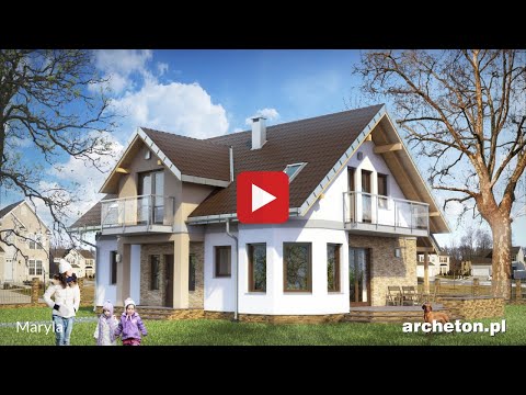 Projekt domu Maryla - archeton.pl - z użytkowym poddaszem 171,9 m2
