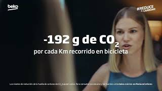 Beko Ve en bici al trabajo y #ReduceElCarbono anuncio