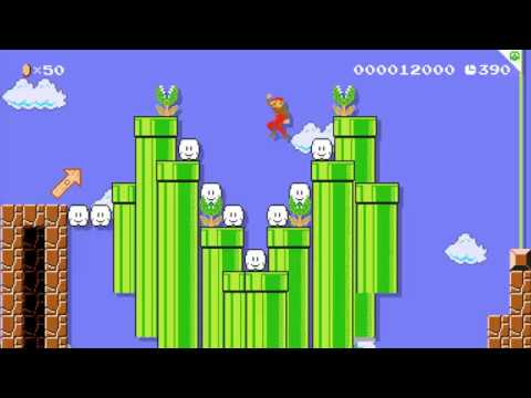 Piranha Plant TROUBLE! ⚡️ by Bullet ⚡️ Super Mario Maker Raw Gameplay