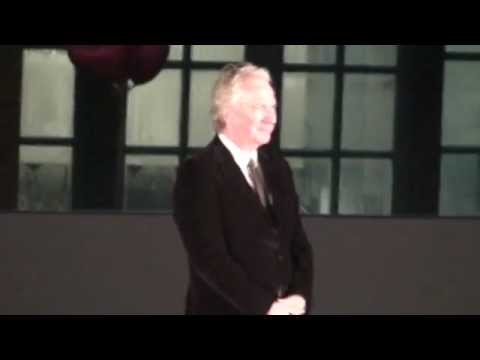 Alan Rickman opening the Ice Rink Gala September 10th 2011 in London
