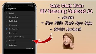 Cara Mengubah Font HP Samsung Android 11