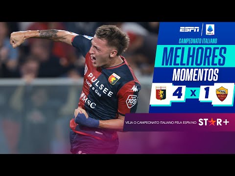 Gols e lances de Genoa x Roma