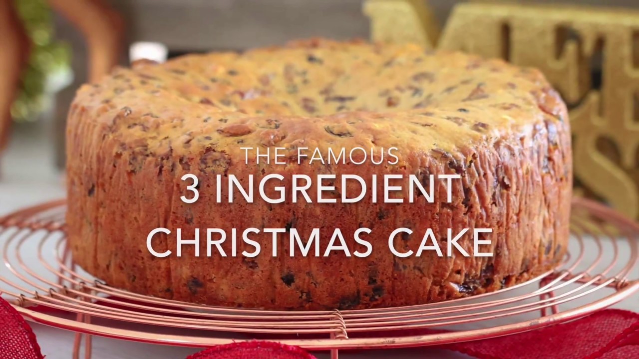 How to make a 3 INGREDIENT CHRISTMAS CAKE
