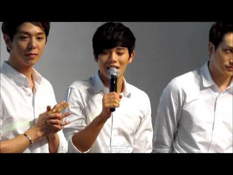 [Fancam]130815 ZE:A Dongjun - 마지막 동준이의 ment (광화문 팬싸인회)