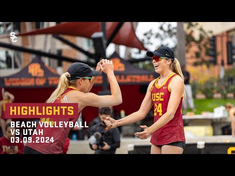 Beach Volleyball - USC 5, Utah 0: Highlights (3/9/24)