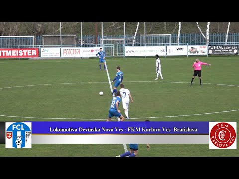 Lokomotíva Devínska Nová Ves : FKM Karlova Ves Bratislava 1 : 0 zostrih + rozhovory 2223  HD