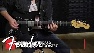 Video thumbnail for 10 for 15 American Standard Blackout Stratocaster Demo | Fender by Fender