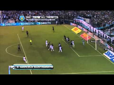 Gol de Bustamante Racing 1   All Boys 1 Fecha 5 Torneo Final 2014 Fútbol Argentino