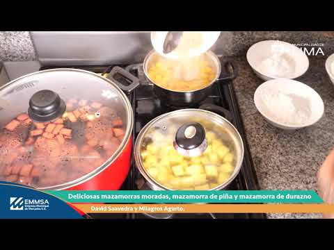 RECETA - MAZAMORRAS MORADA, MAZAMORRA DE PIÑA Y MAZAMORRA DE DURAZNO