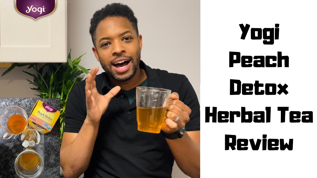 Yogi Peach Detox Tea Review - Healthy Cleansing Formula Caffeine Free Herbal Tea - Hot & Iced
