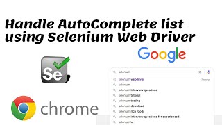 Handling Auto Complete list using Selenium Web Driver||Selenium Java||Selenium Automation