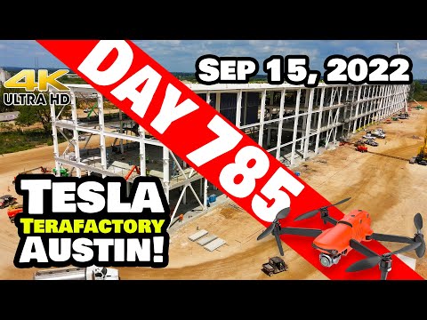 CATHODE AREA POPPIN' AT GIGA TEXAS! - Tesla Gigafactory Austin 4K  Day 785 - 9/15/22 - Tesla Texas