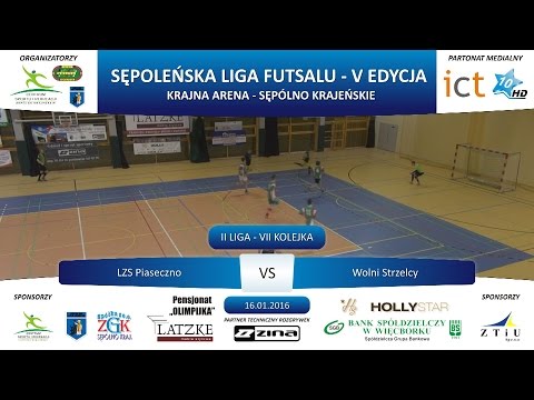II Liga - VII Kolejka: LZS Piaseczno - Wolni Strzelcy 4:1, 16.01.2016 r.