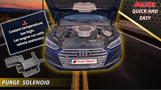 Audi Coolant Warning - How To Change Purge Valve Solenoid On Audi - Coolant Temperature Too High