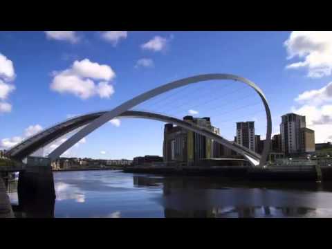 The amazing Gateshead Millennium Bridge - England