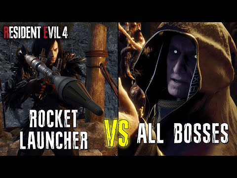 Infinite Rocket Launcher VS EVERY Boss Fight - Resident Evil 4 Remake