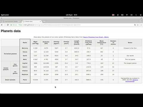 ESERCITAZIONE TABELLE HTML5
