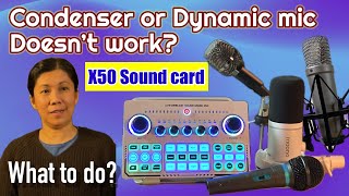 Video thumbnail for X50 Sound Card - What to do when Condenser or Dynamic mic don't work by Jenudsstuff