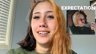 i tried to bleach half my hair and ended up crying