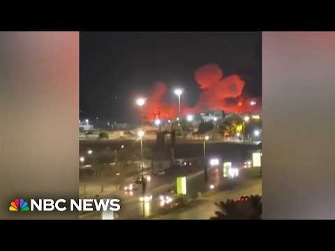 Thick smoke and flames seen in Iran as U.S. launches retaliatory strikes